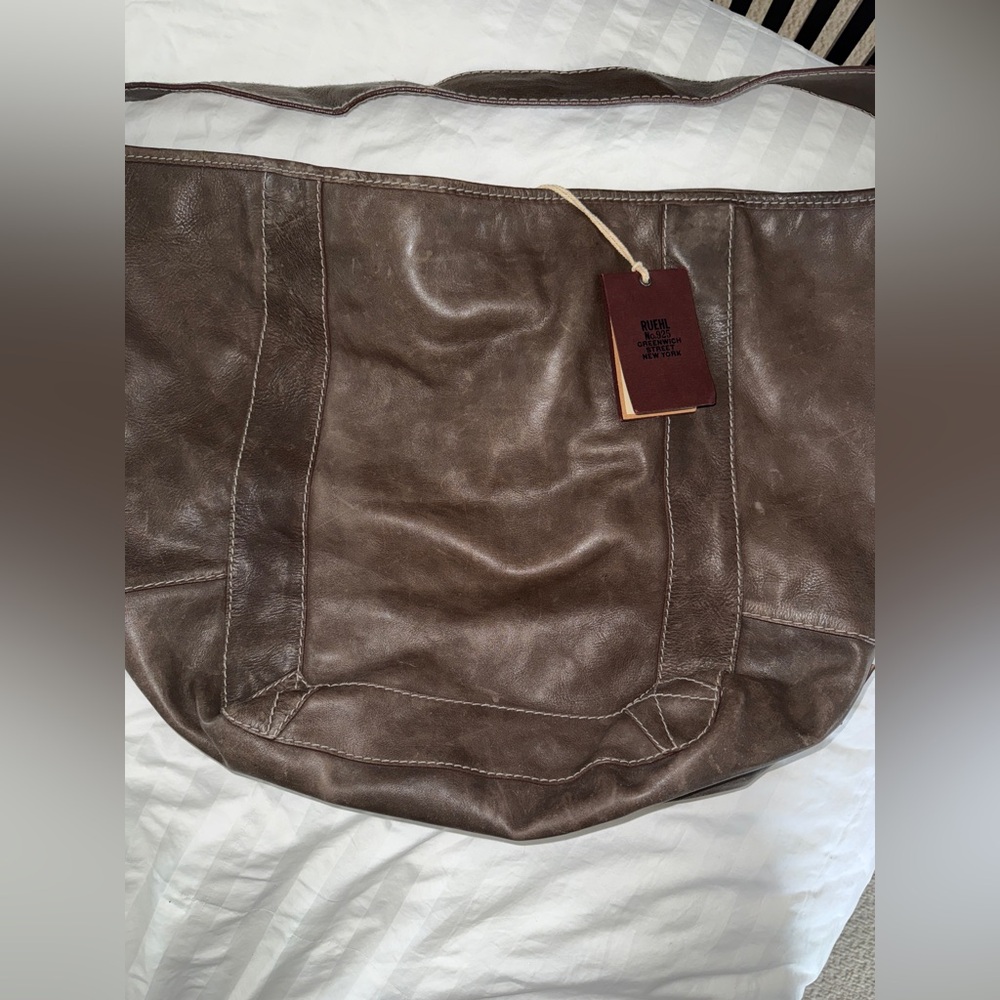 Ruehl No. 925 Brown Leather Slouchy Shoulder Bag – Vintage & Rare - Picture 2 of 7